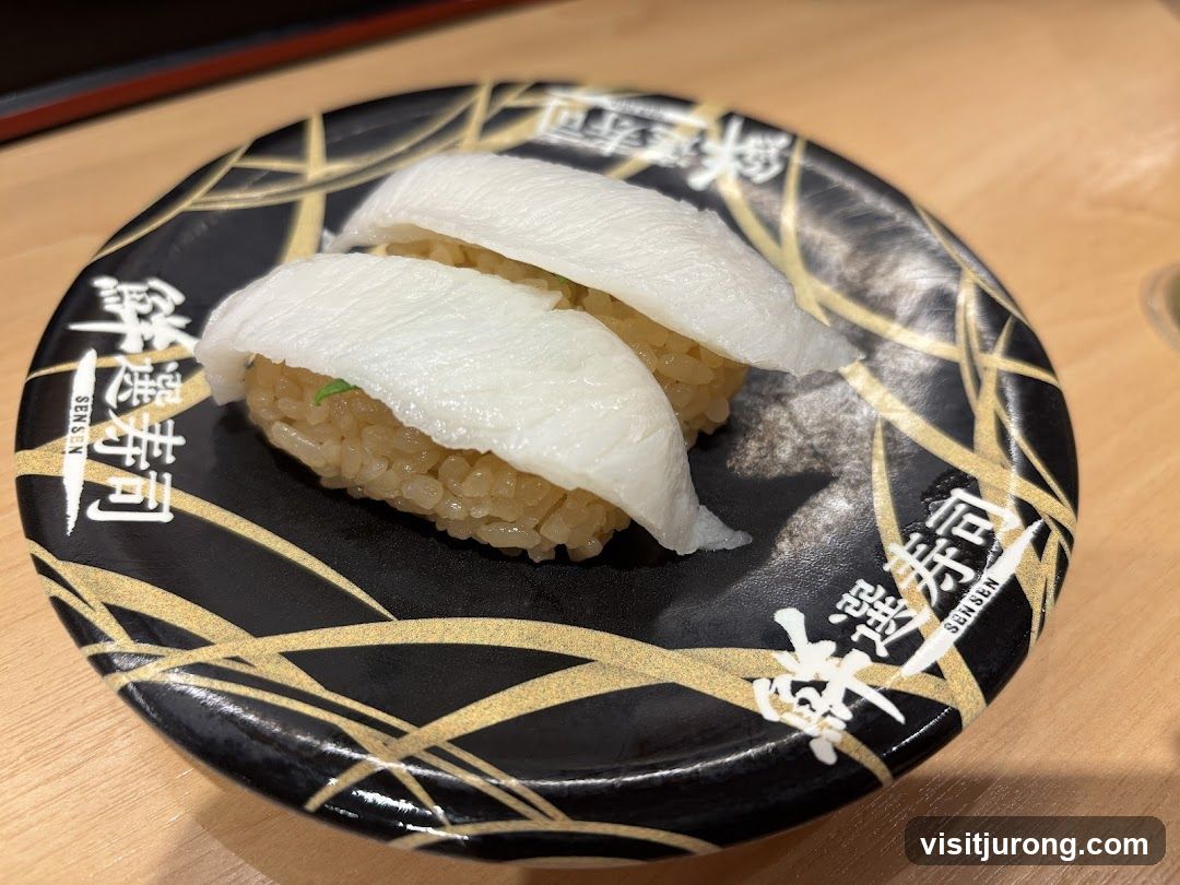 Squid Sushi on a Branded Plate