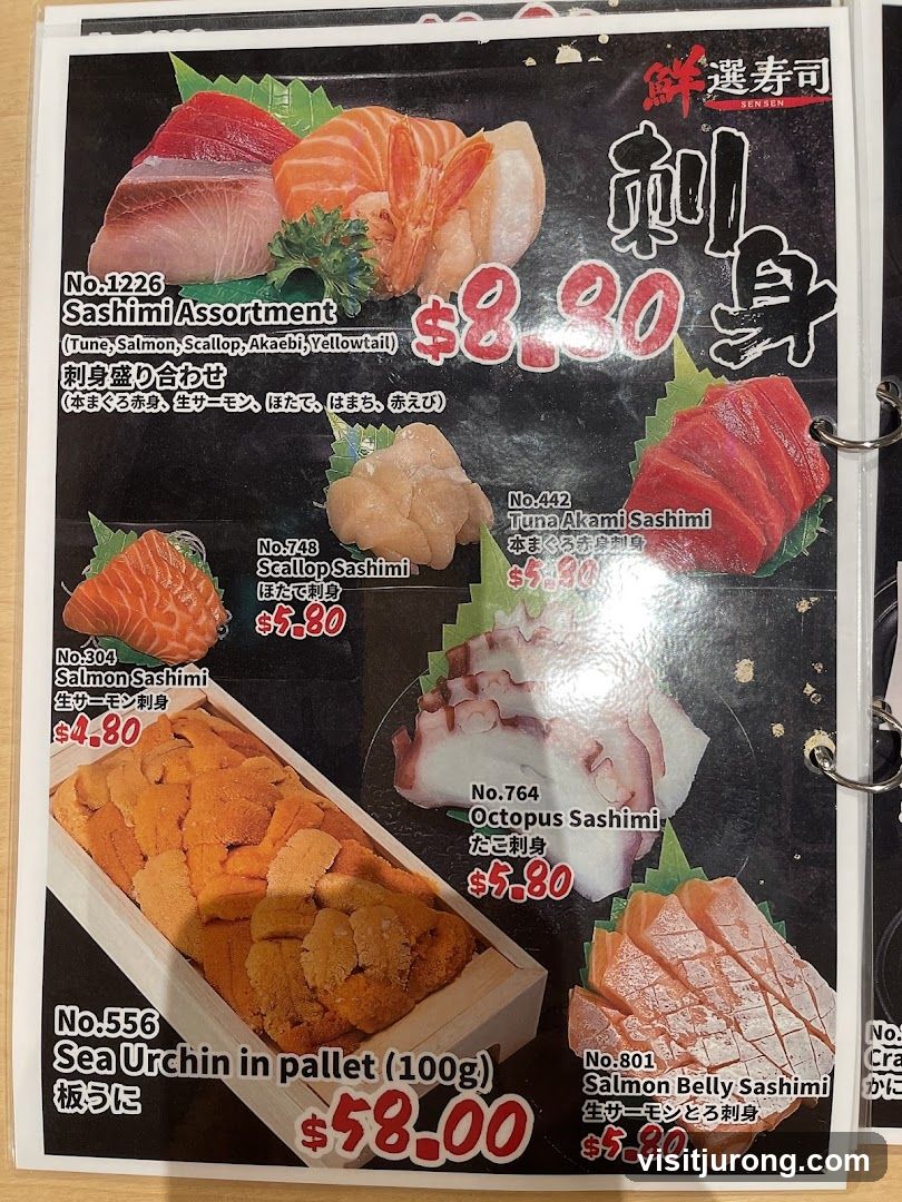 Sashimi Menu