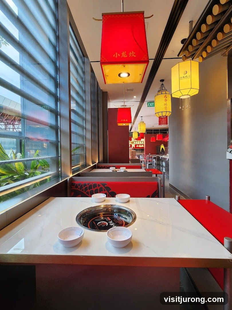 Restaurant Interior with Hot Pot Tables