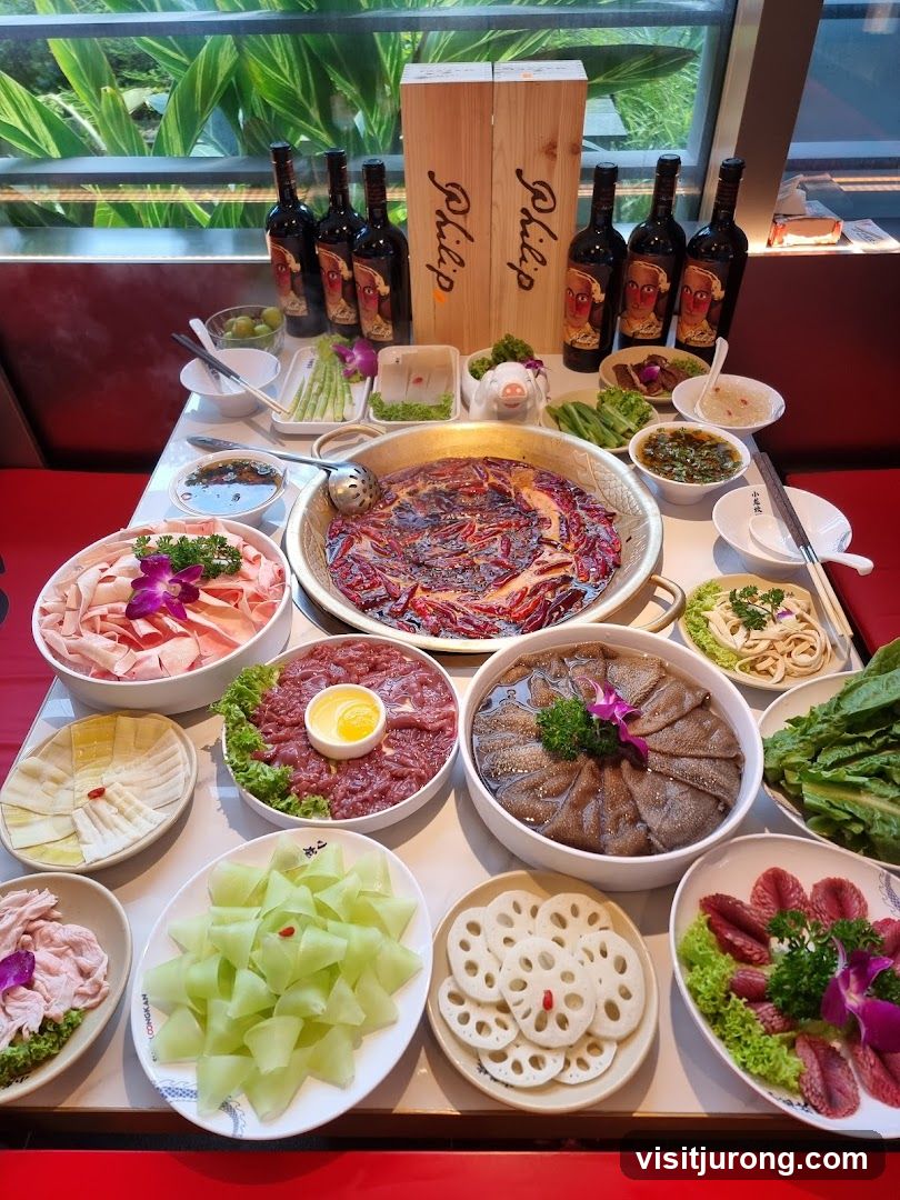 Hot Pot Meal with Wine