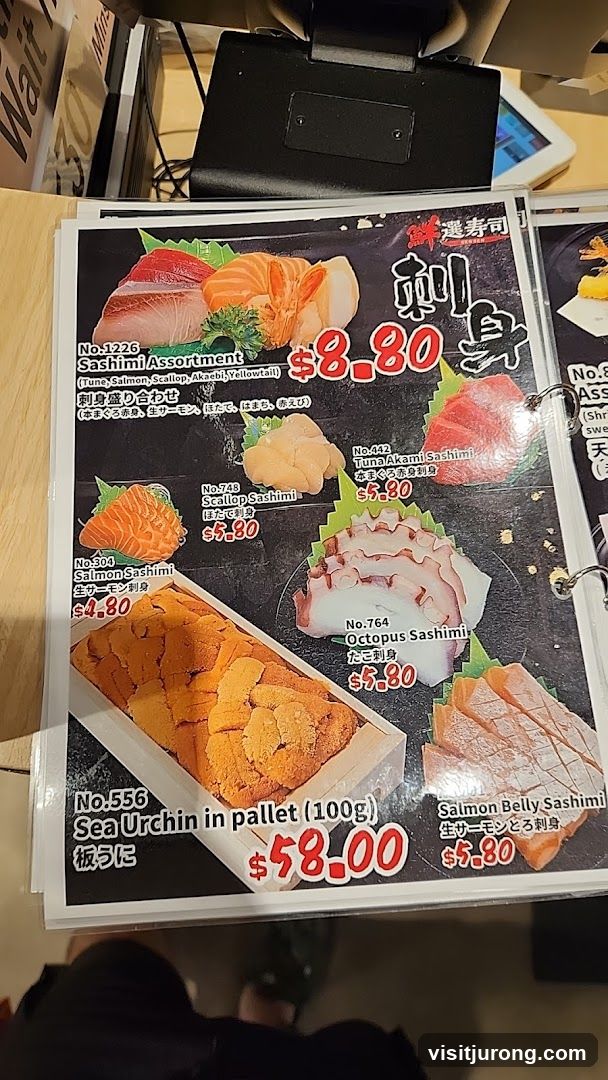 Sashimi Menu
