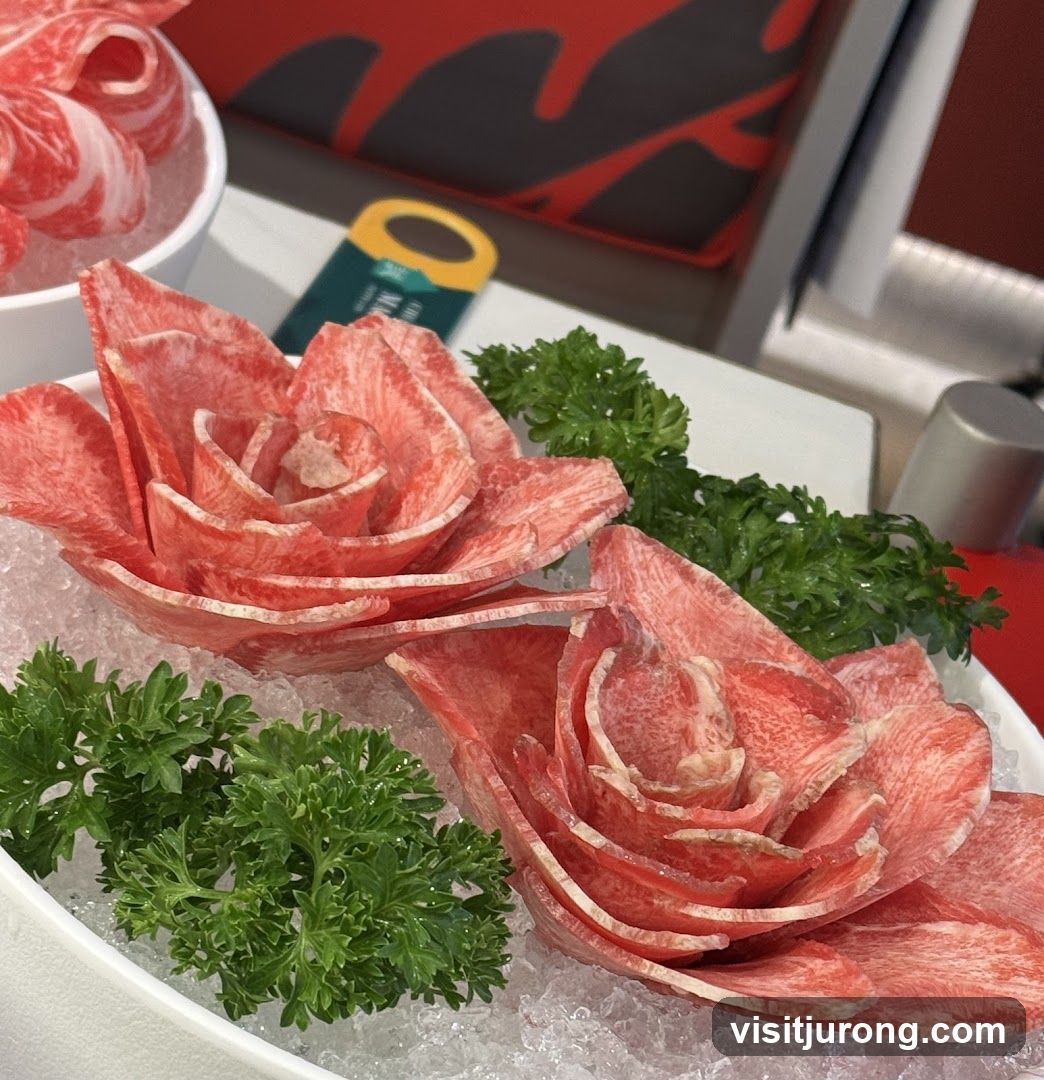 Rose-Shaped Meat Slices