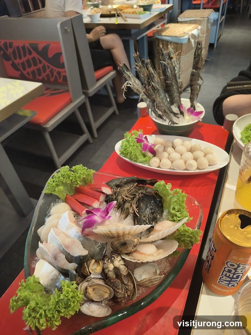 Seafood Platter and Drinks