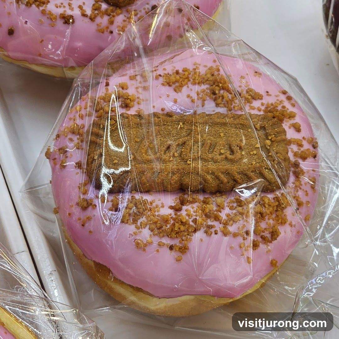 Pink Frosted Donut with Biscuit