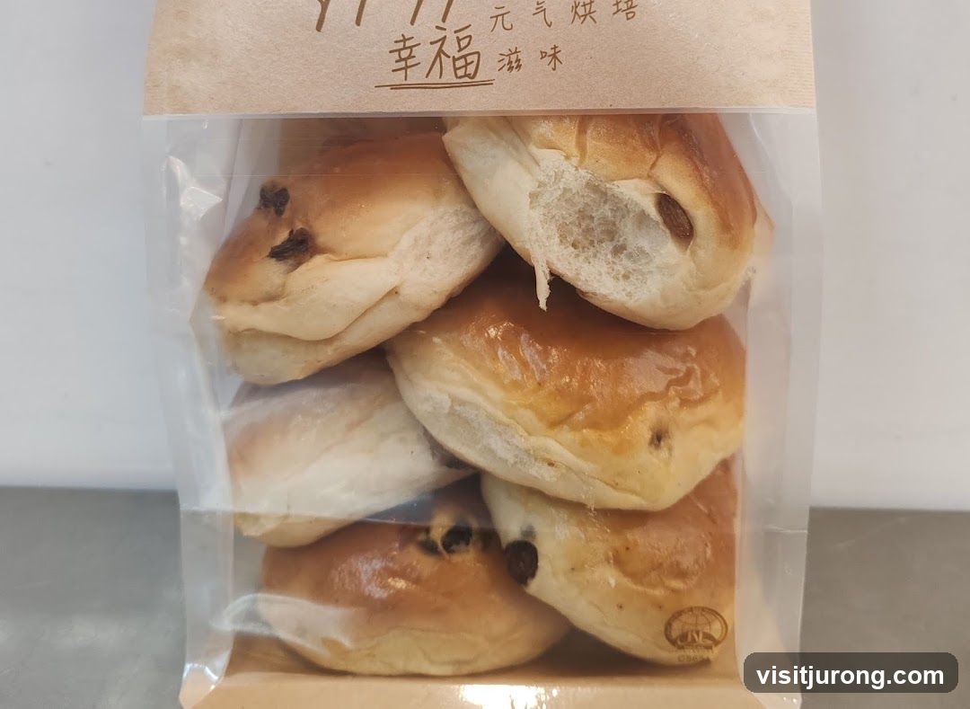 Raisin Buns in Packaging