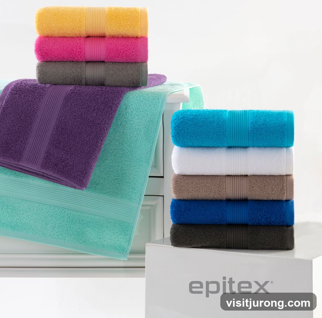 Stacks of Colorful Towels