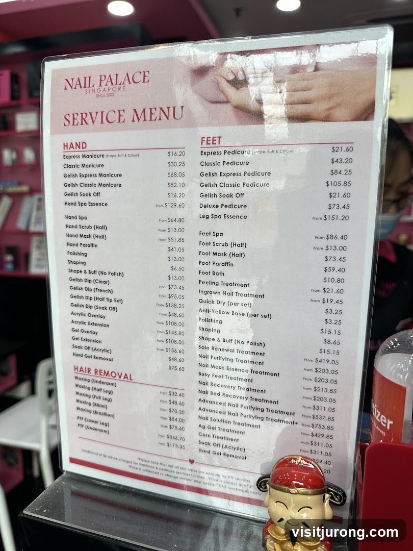 NAIL PALACE SERVICE MENU