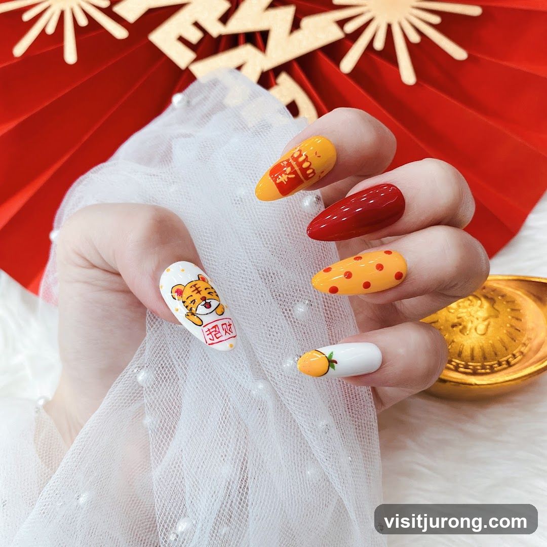 Nail Art with Chinese New Year Theme