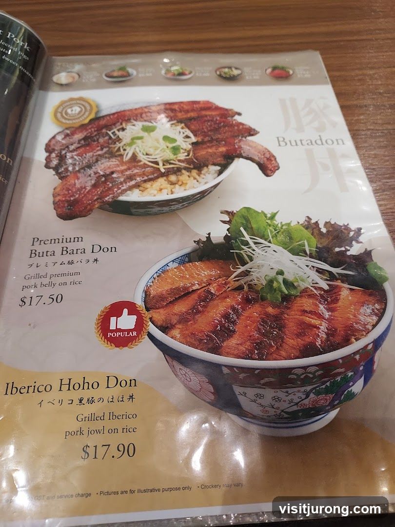 Butadon Menu