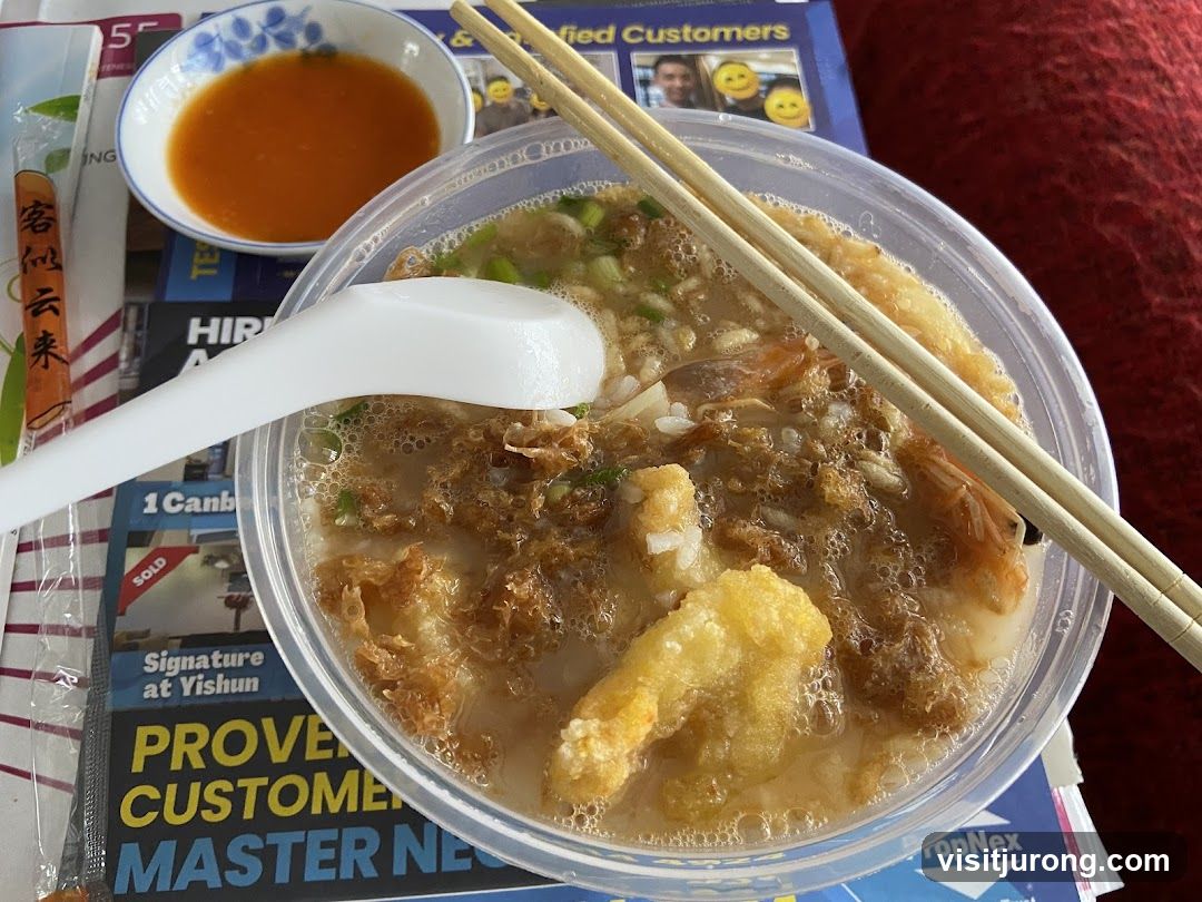 Congee with Shrimp and Fried Dough