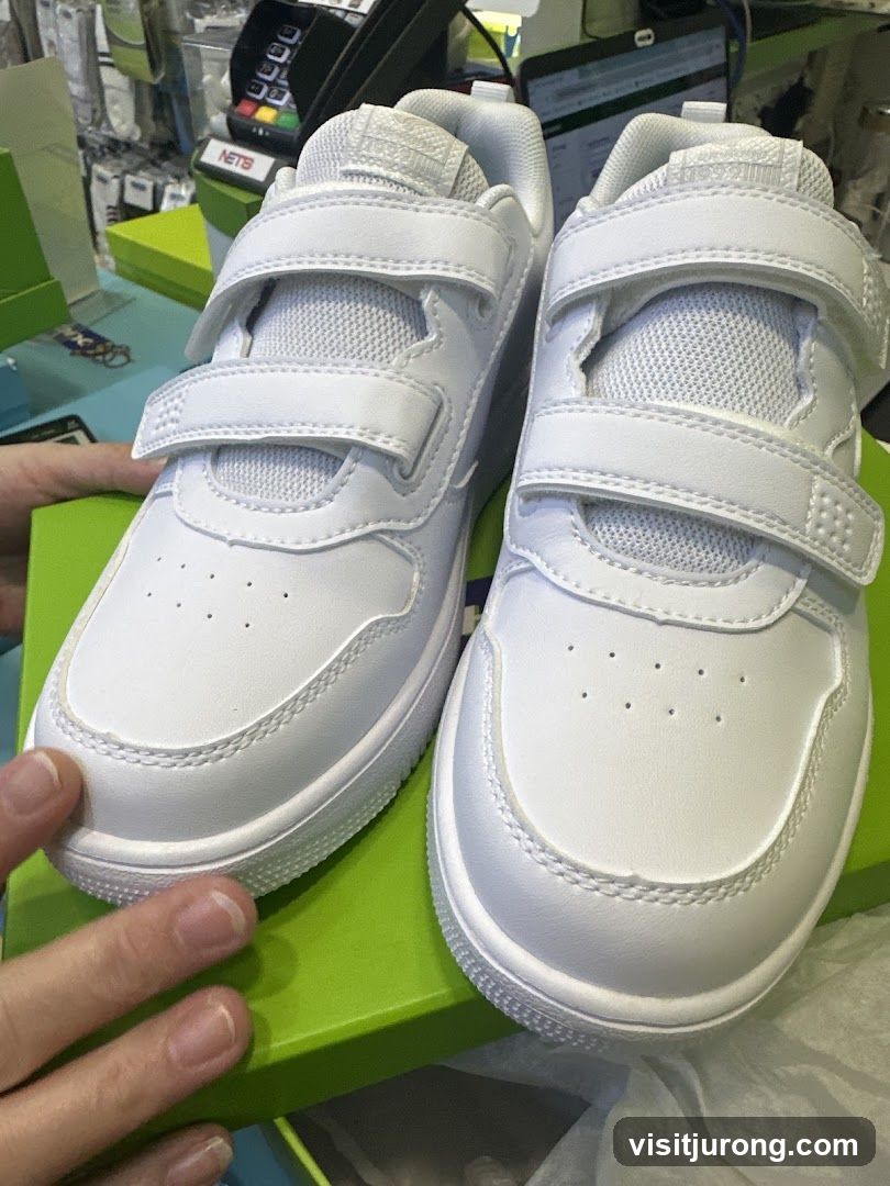 White Velcro Sneakers