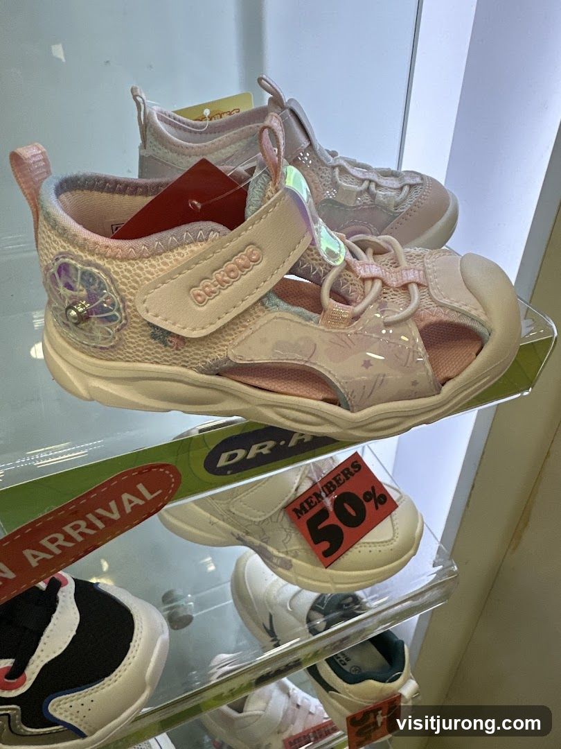 Children's Sandals and Shoes on Display