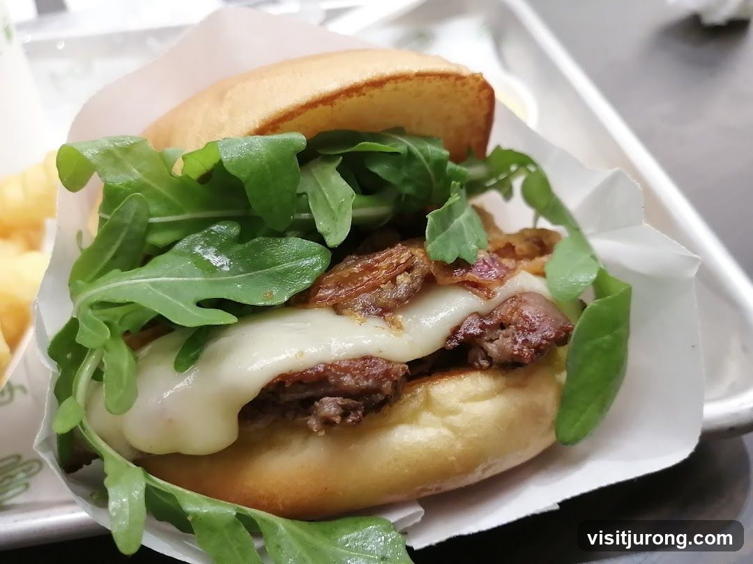 Cheeseburger with Arugula