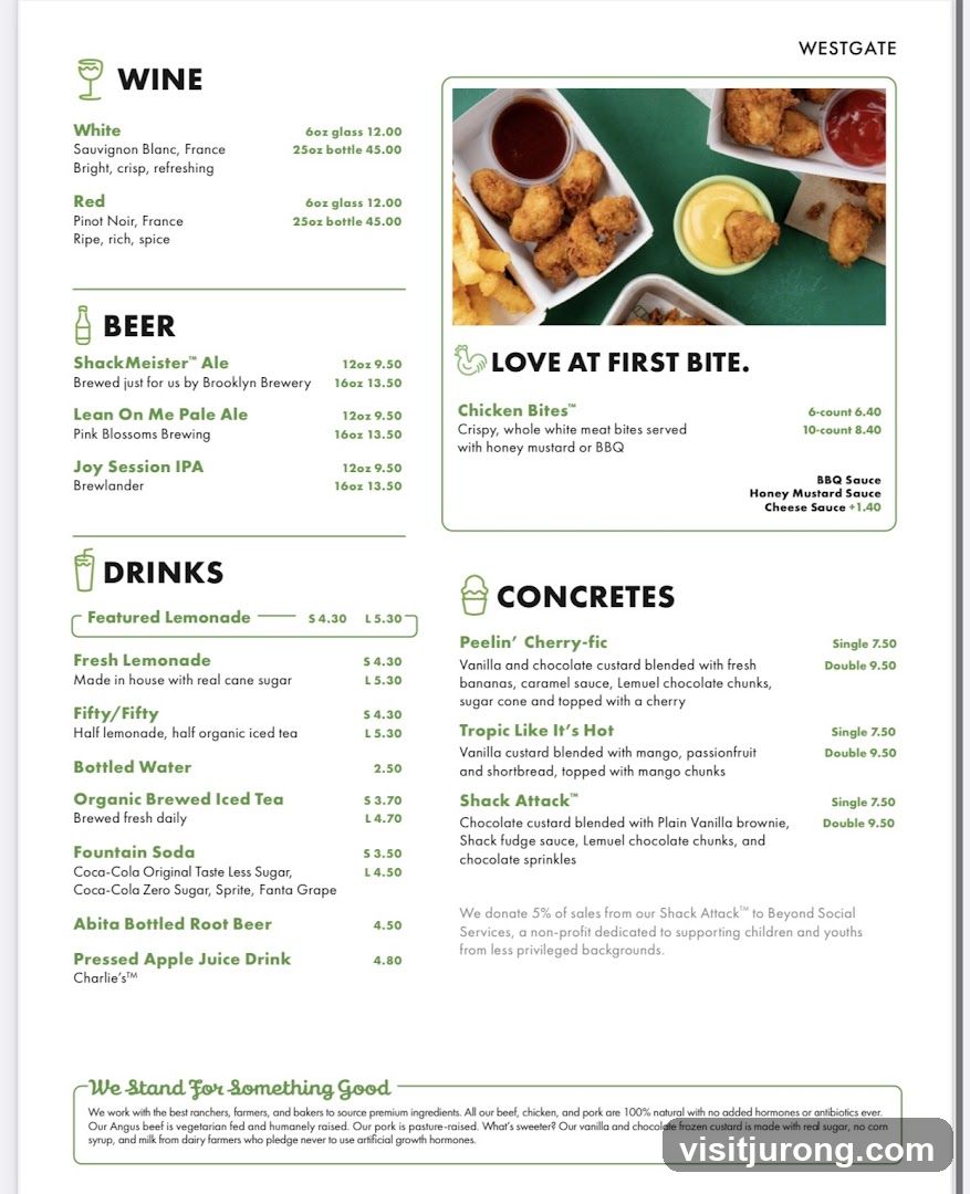WESTGATE Menu