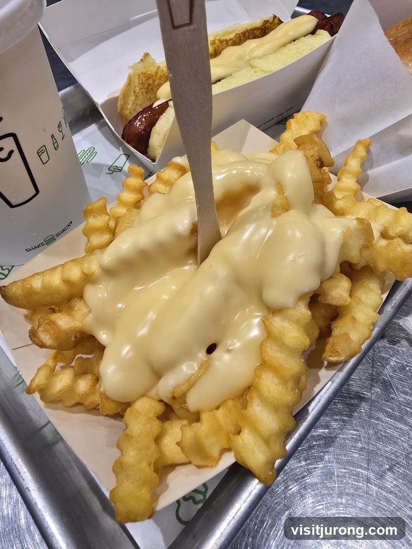 Cheese Fries and Hot Dog