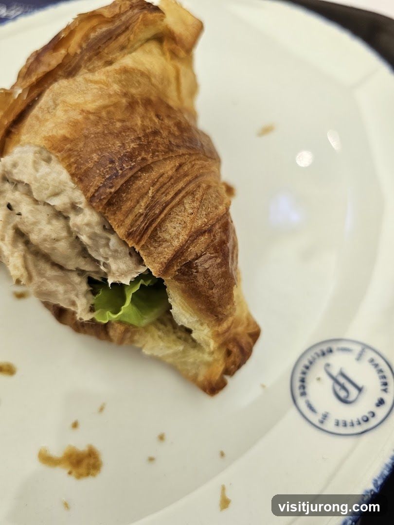 Croissant Sandwich on a Plate