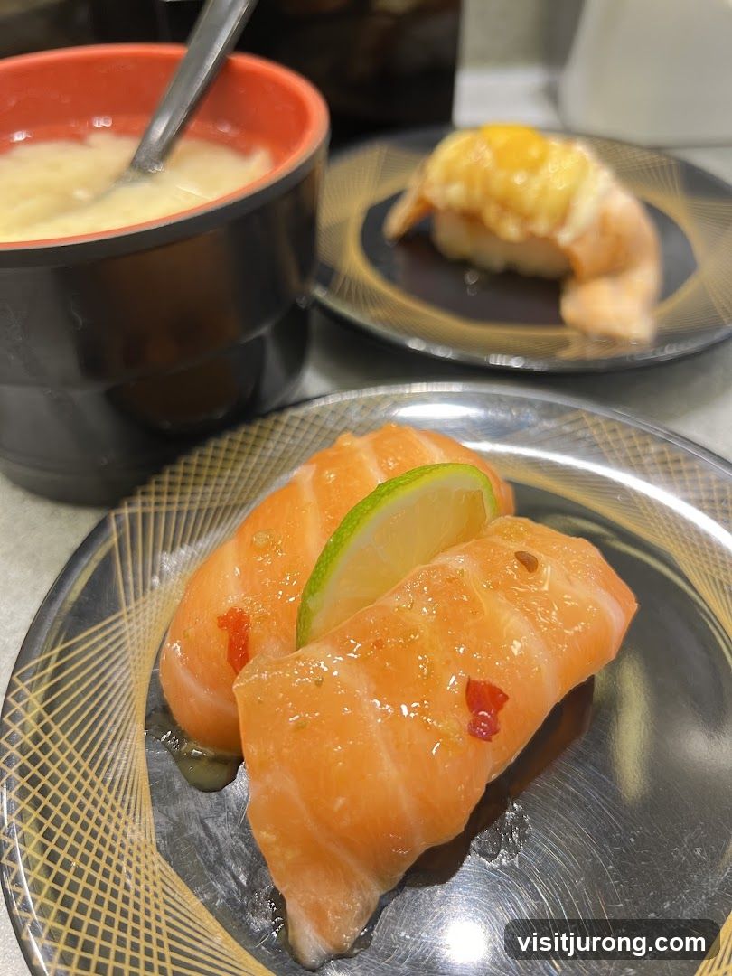 Salmon Sushi and Soup