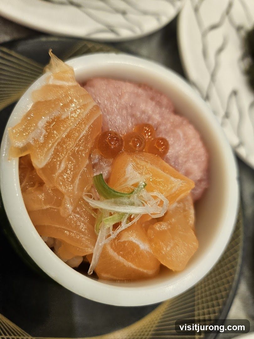 Salmon and Tuna Donburi