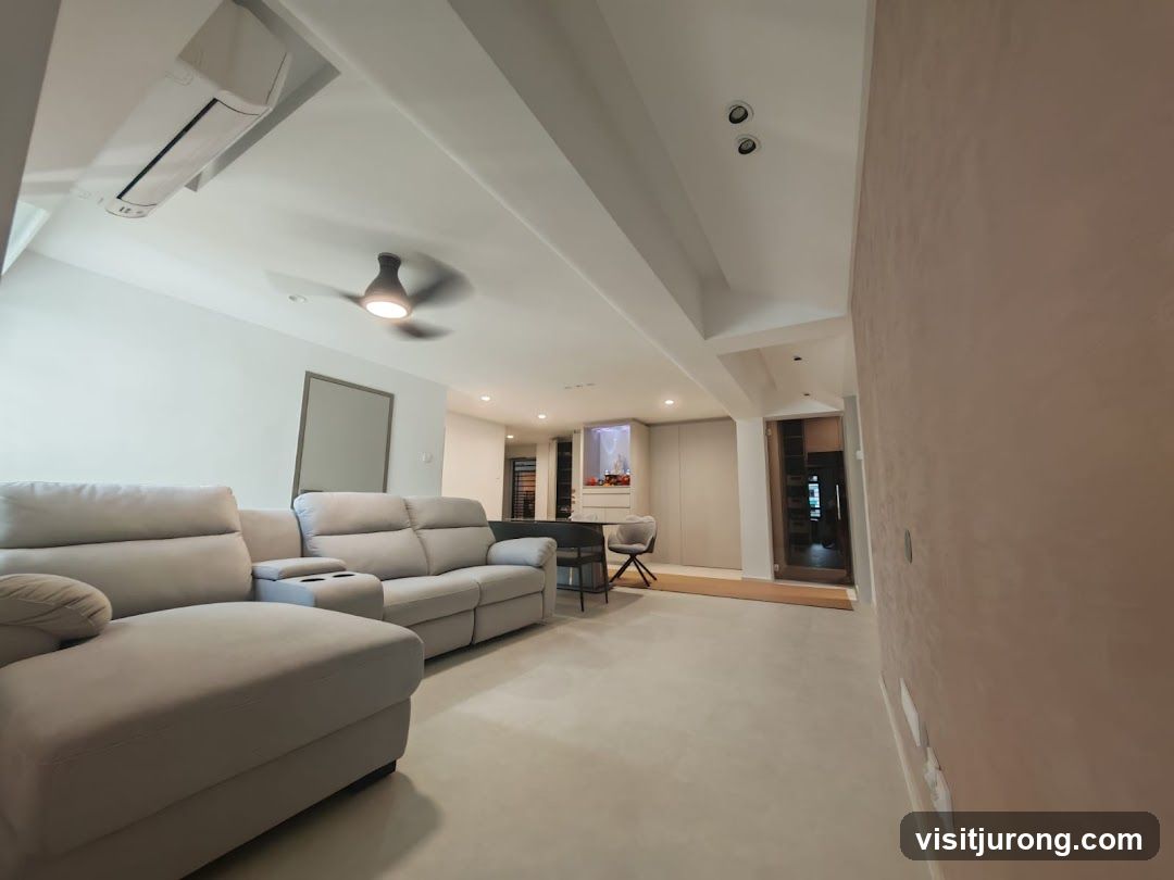 Modern Living Room with Reclining Sofa