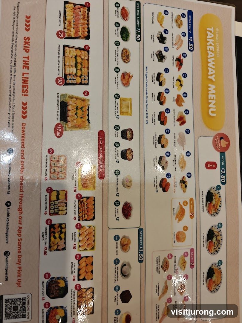 SUSHI EXPRESS TAKEAWAY MENU