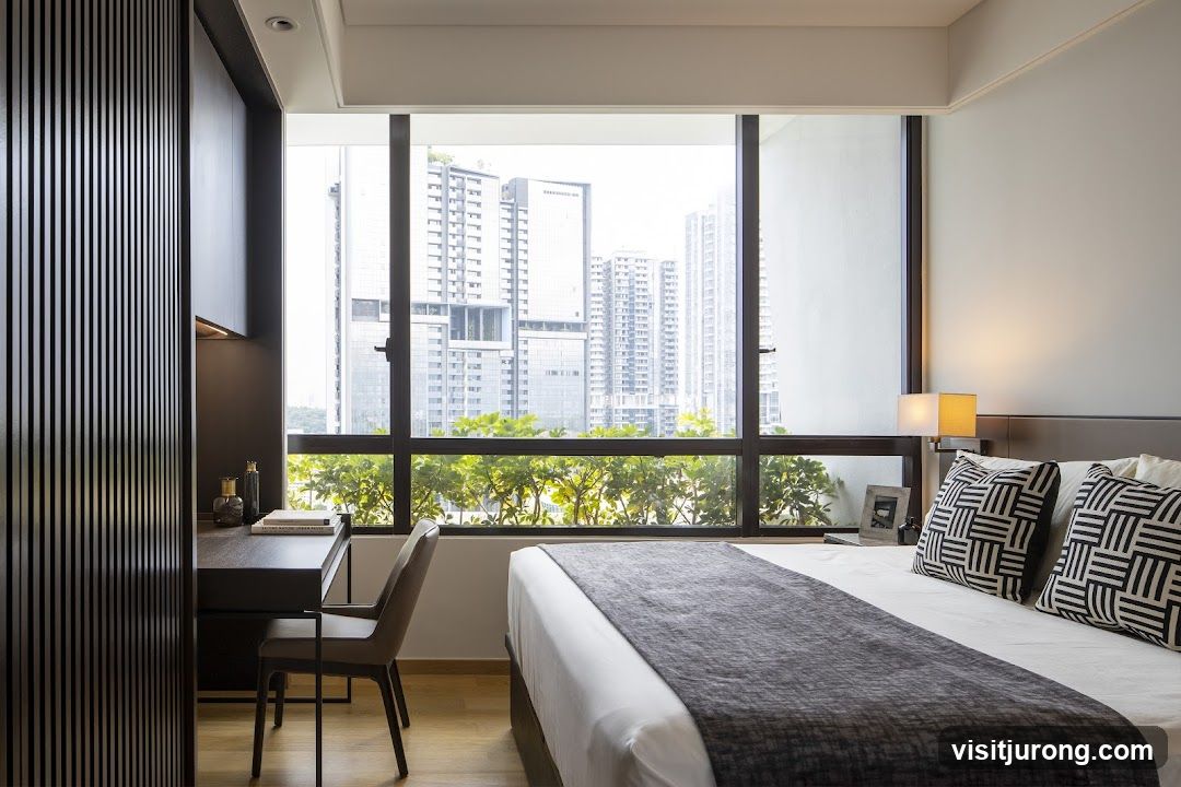 Modern Bedroom with City View