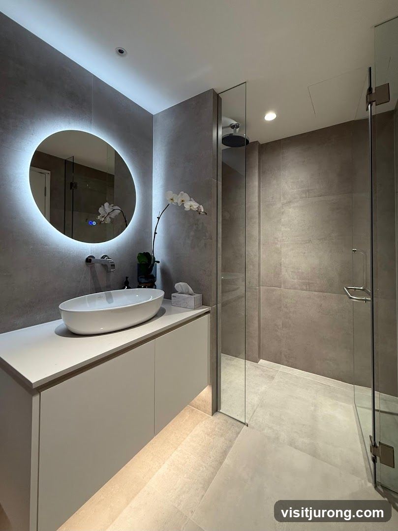 Modern Bathroom Vanity and Shower