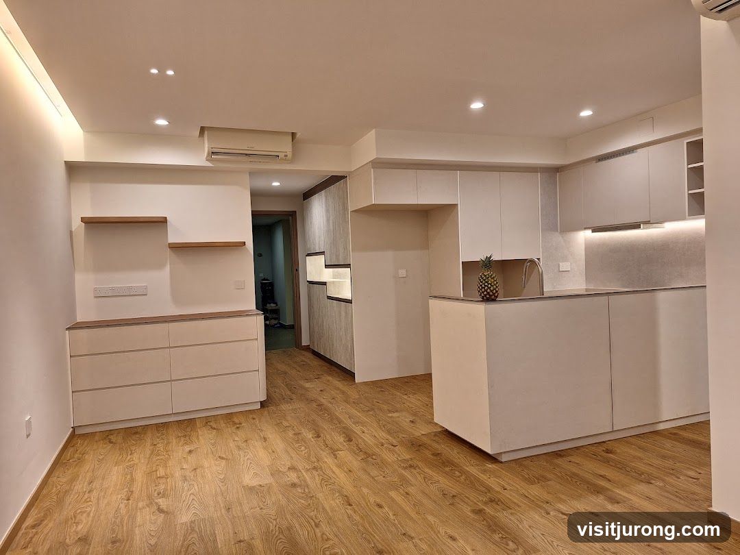 Modern Kitchen and Living Area
