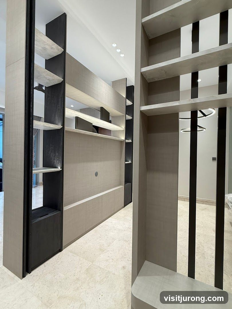 Modern Built-in Shelving Unit