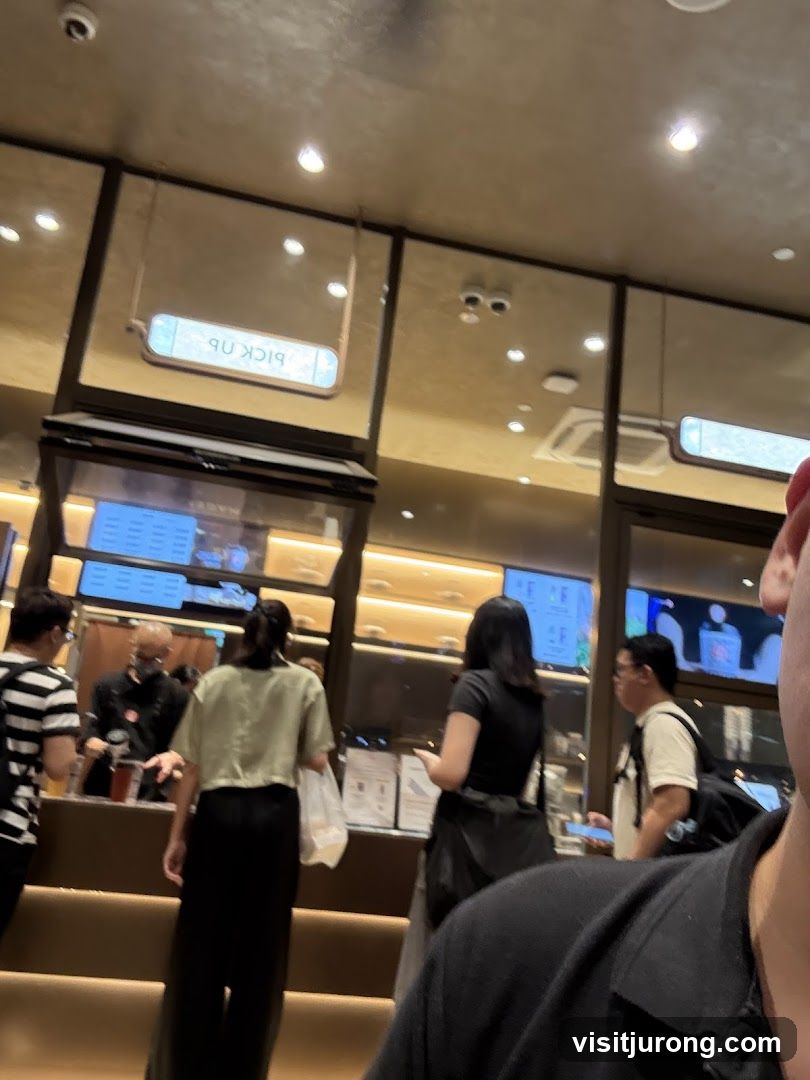 People at a counter