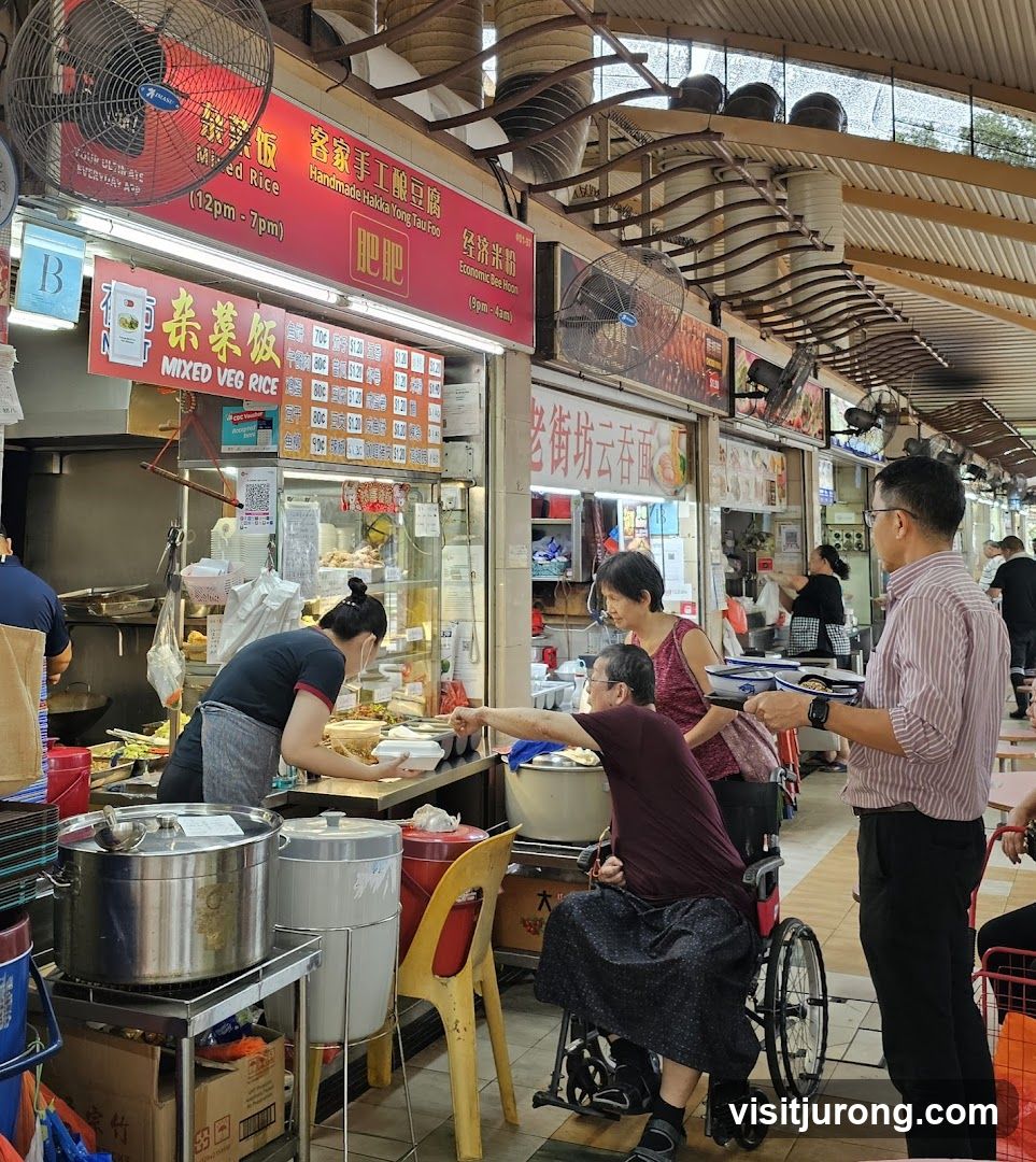 Food Stall with Mixed Vegetable Rice