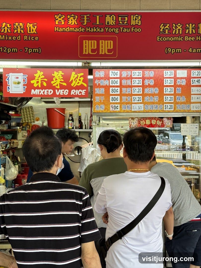 Food stall with menu