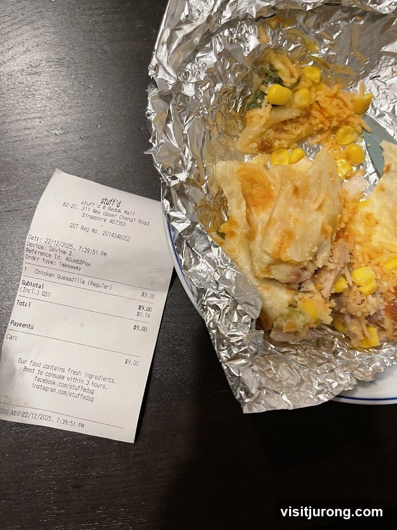 Chicken Quesadilla Receipt