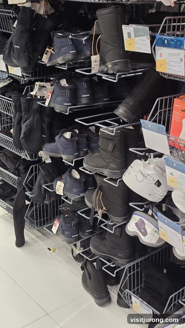 Winter Boots and Gloves Display