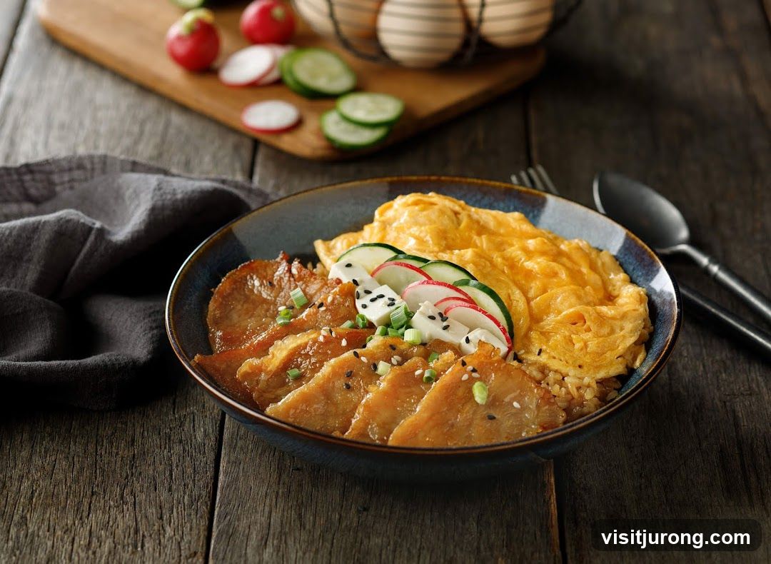 Omelette and Meat Rice Bowl