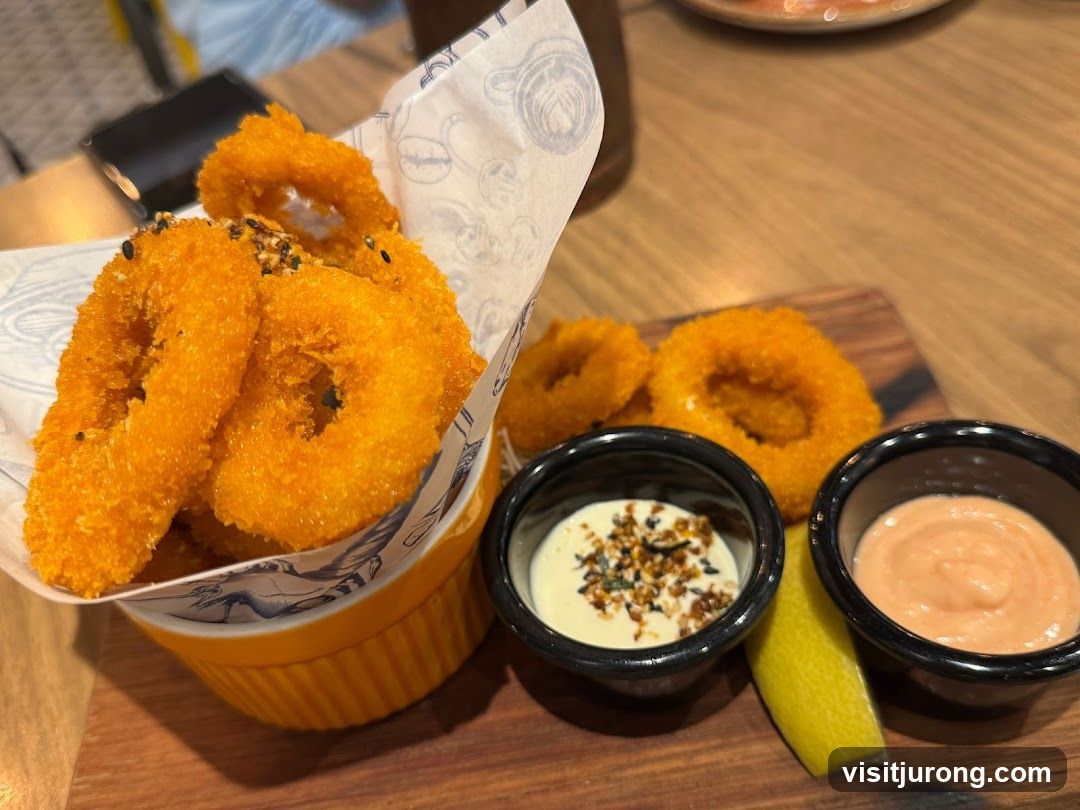 Fried Calamari Rings with Dips
