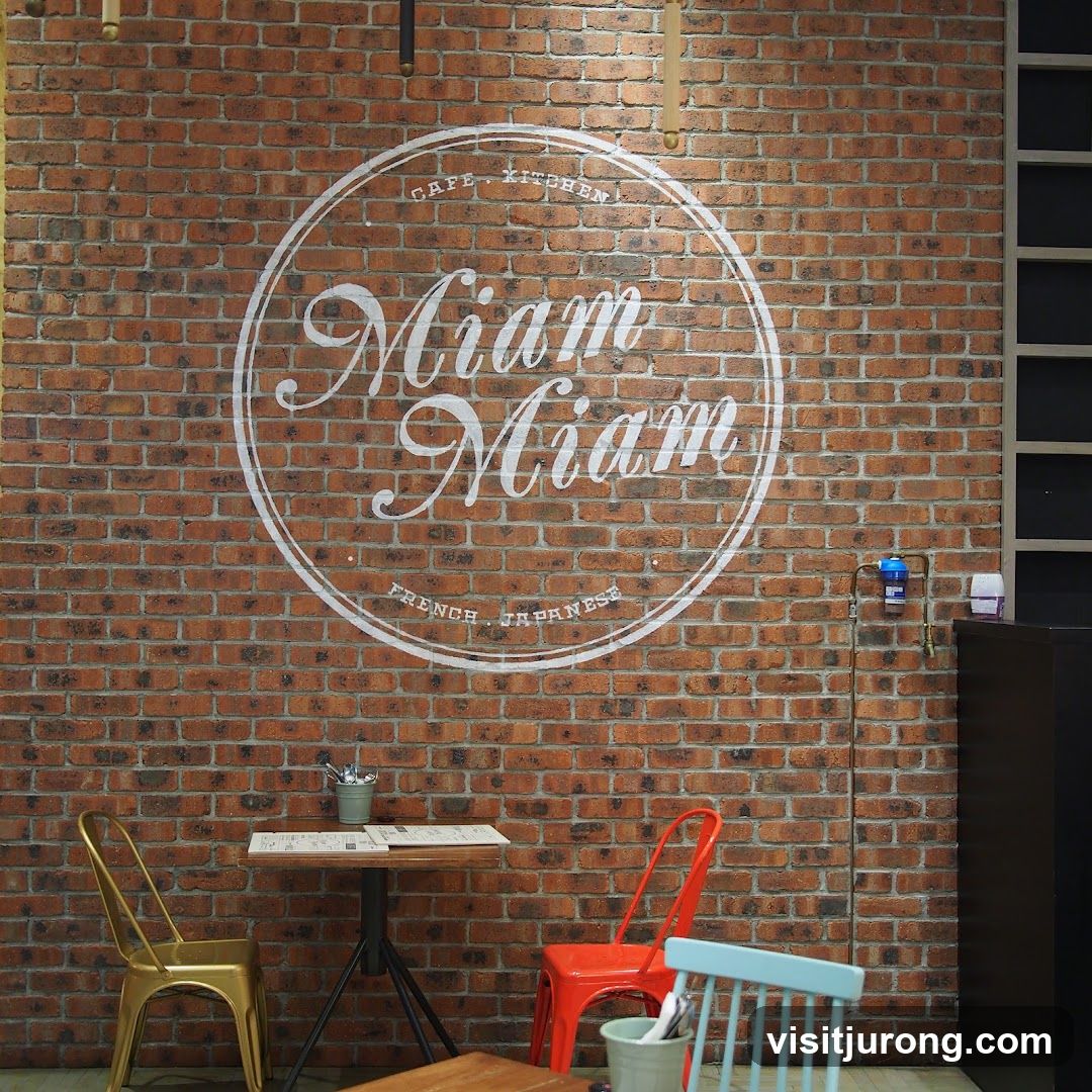 Cafe Interior with Brick Wall Logo