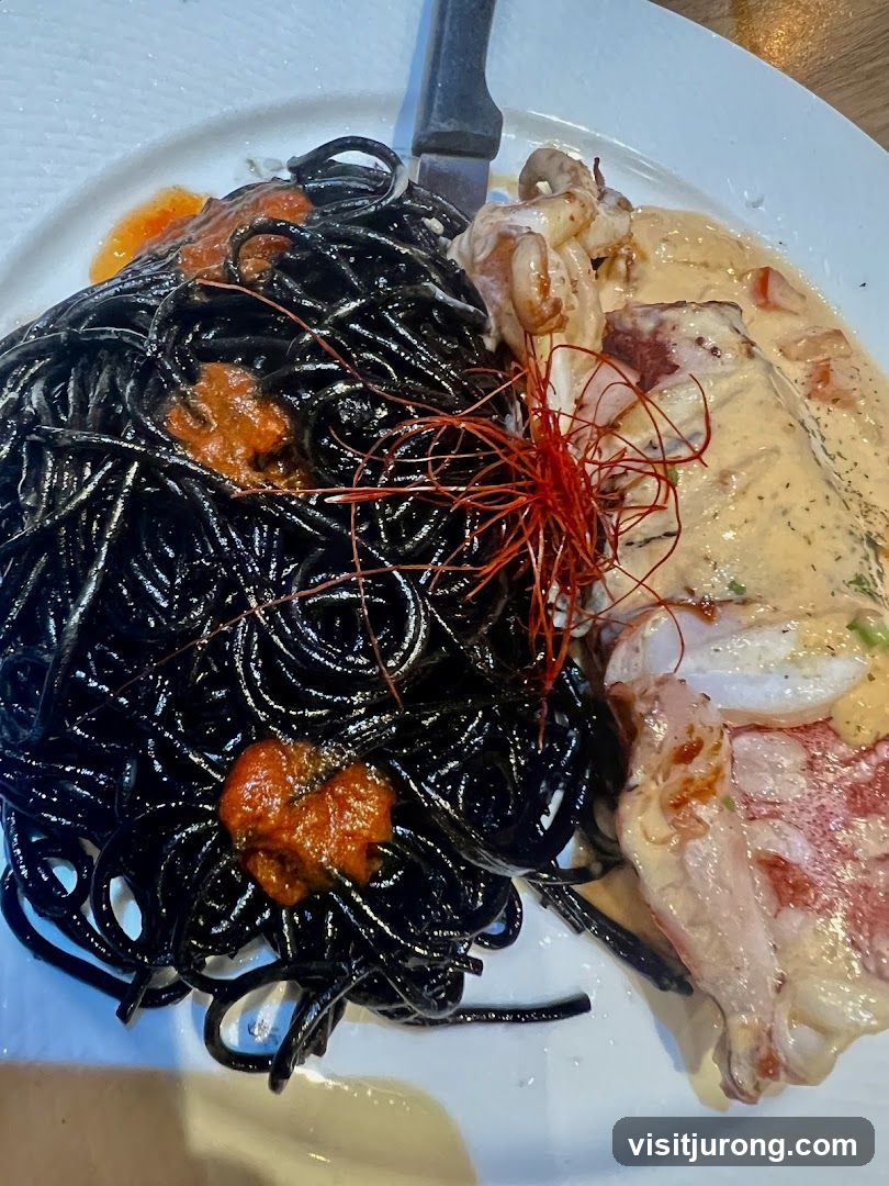 Squid Ink Pasta with Seafood