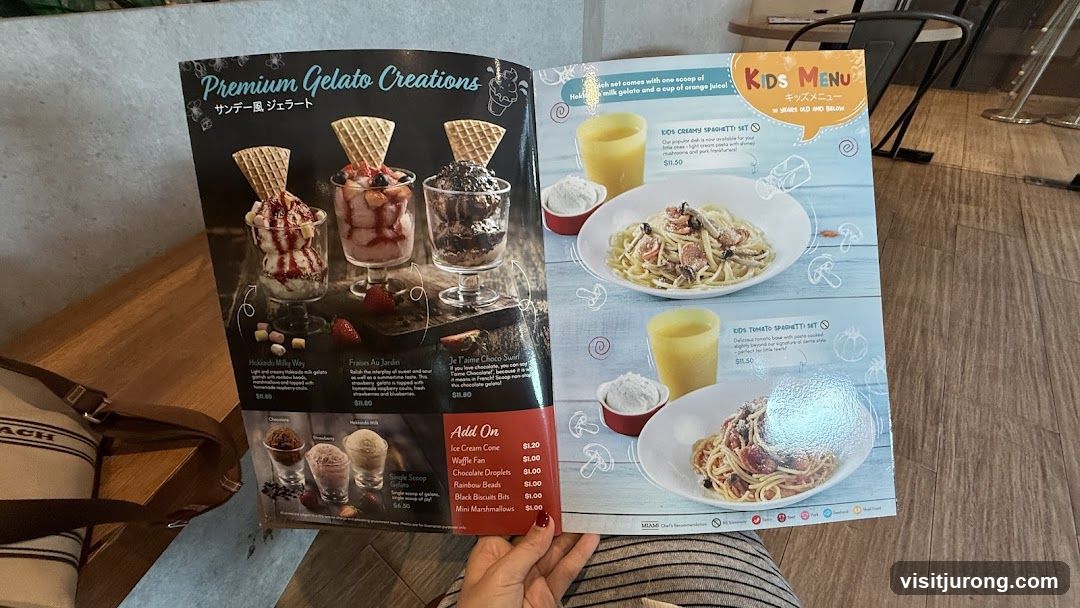 Premium Gelato Creations & Kids Menu