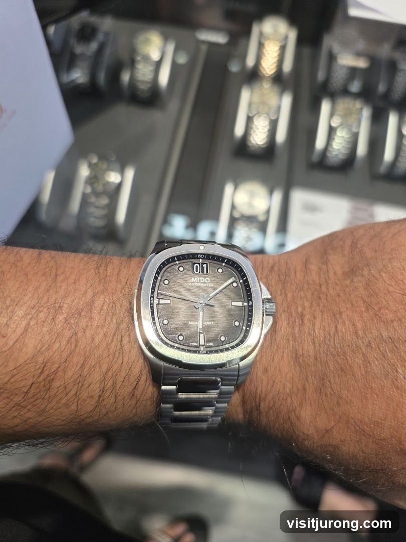 Wristwatch on a person's arm