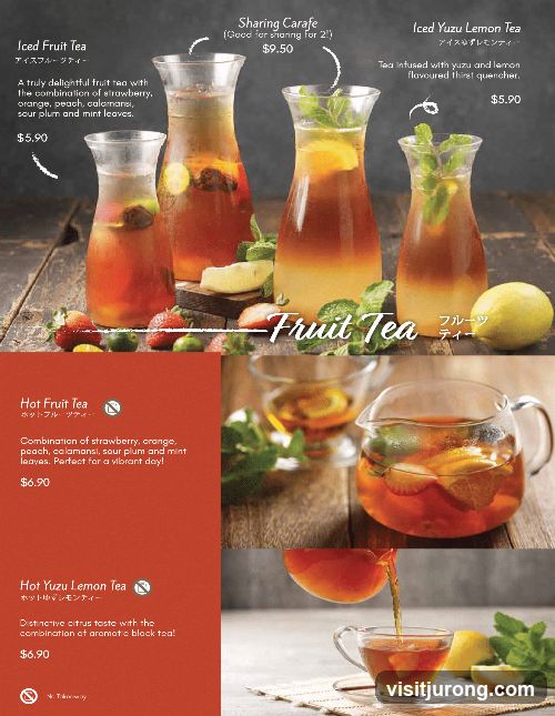 Fruit Tea Menu