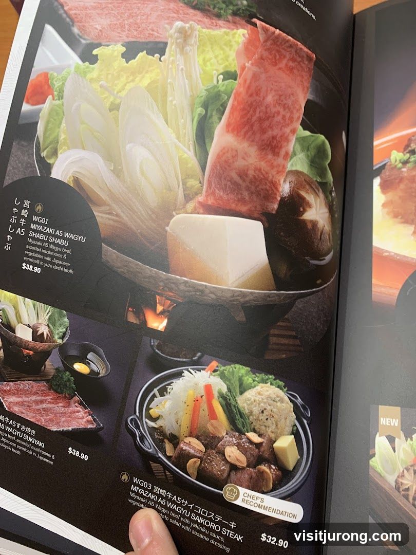 Miyazaki A5 Wagyu Menu