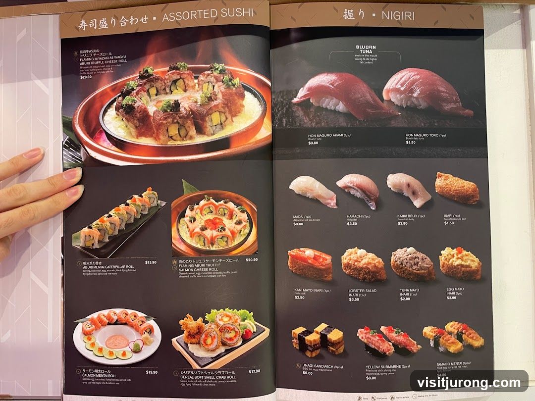 Assorted Sushi and Nigiri Menu