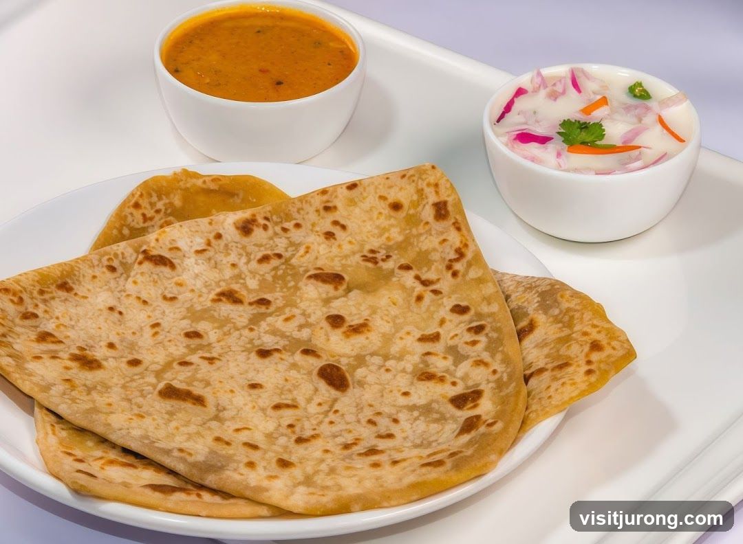 Paratha with Dal and Raita