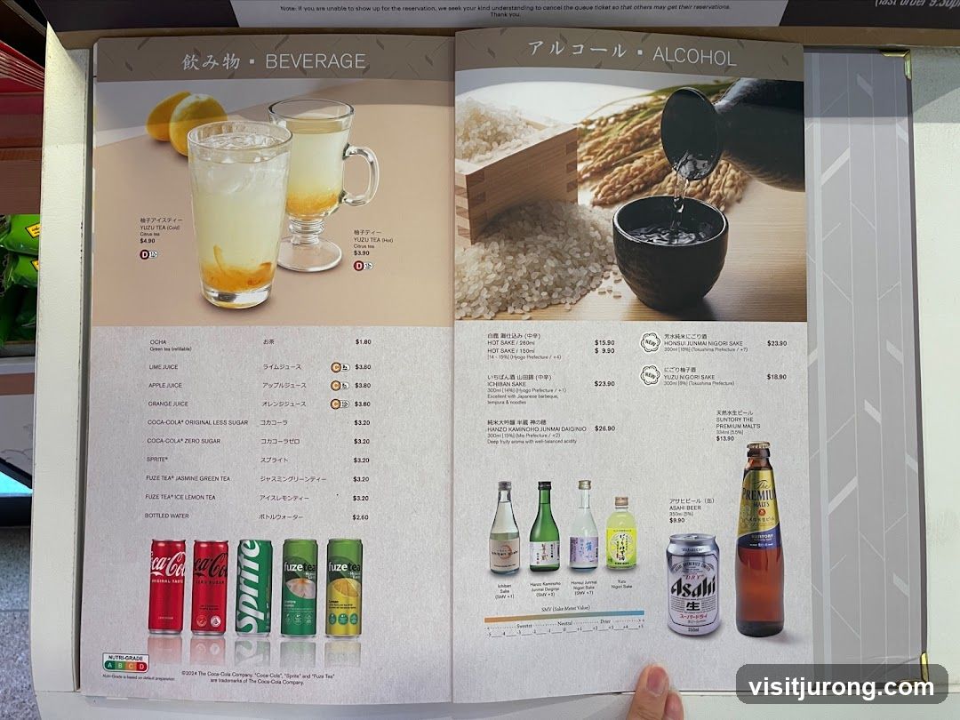 Beverage and Alcohol Menu