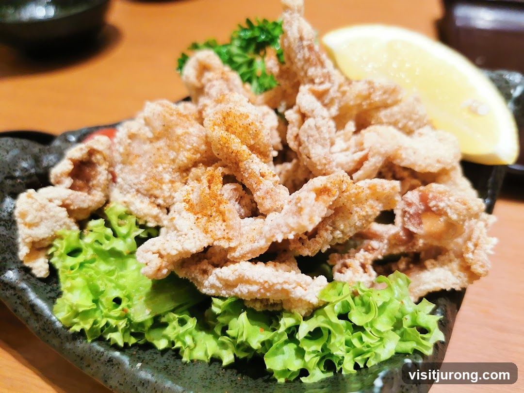 Fried Chicken Bites with Lemon and Lettuce