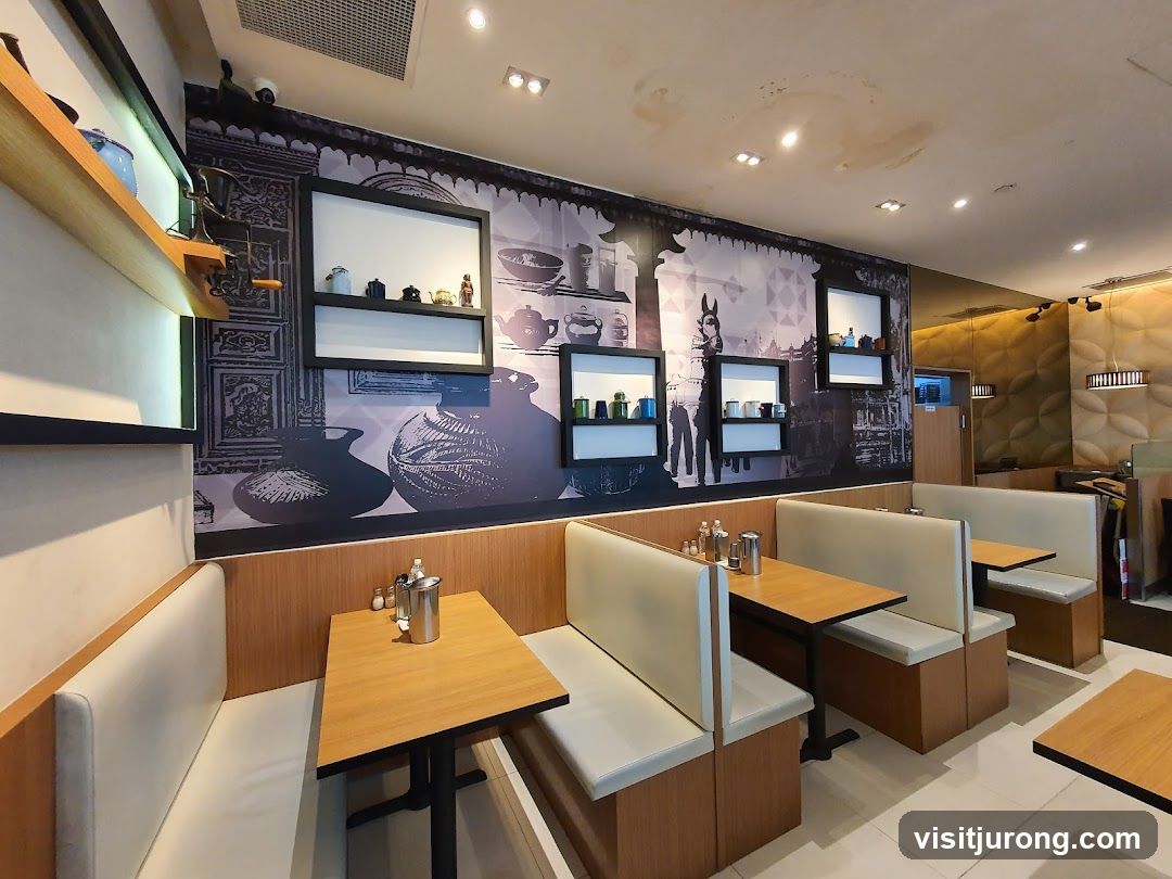 Restaurant Interior with Booth Seating
