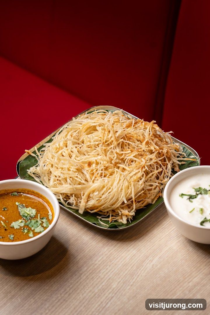 Crispy Noodles with Curry and Yogurt Dip