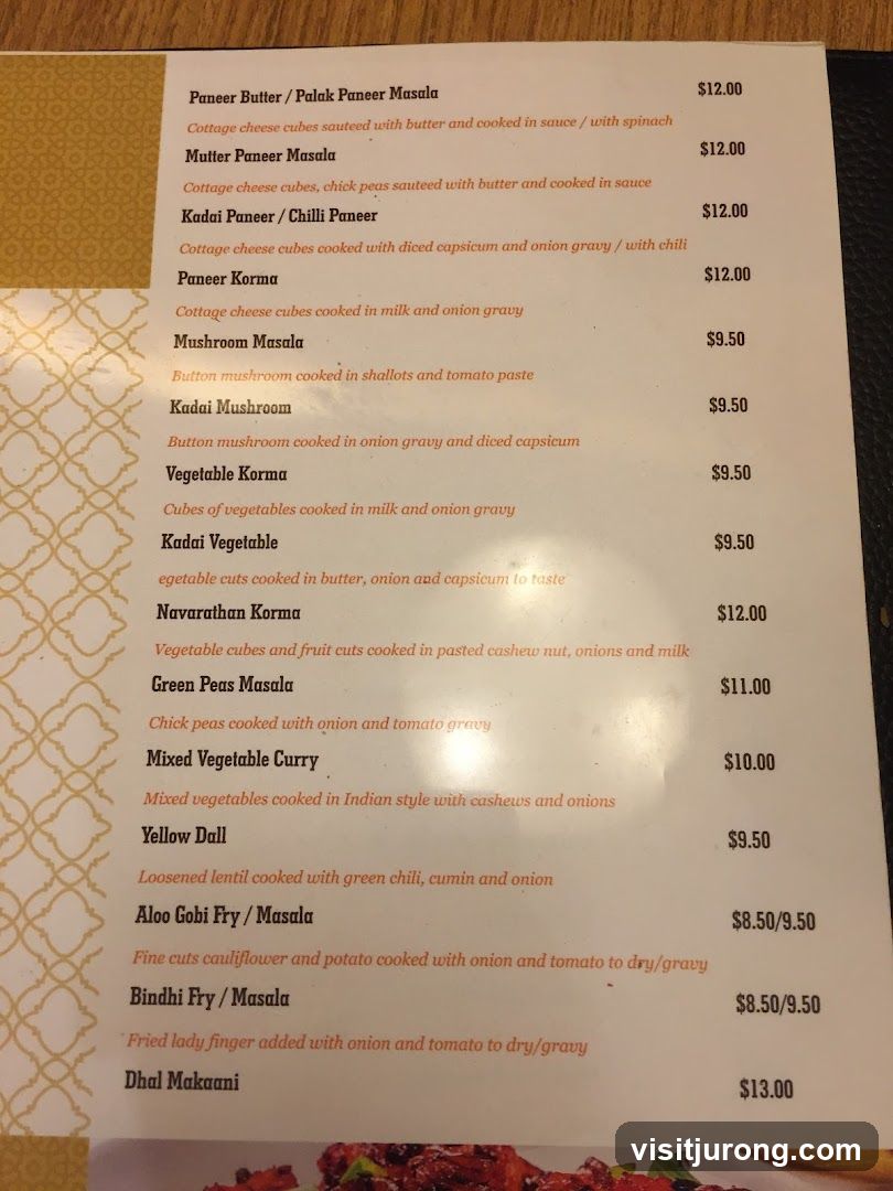 Indian Menu