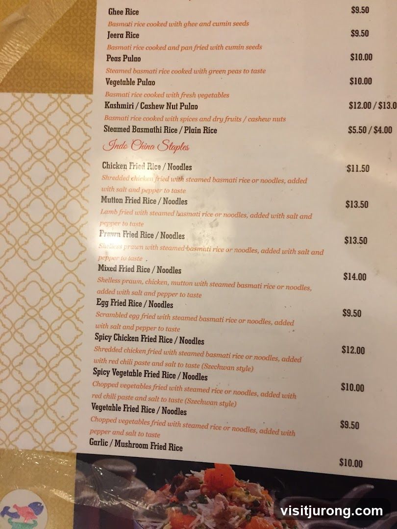 Indian Menu