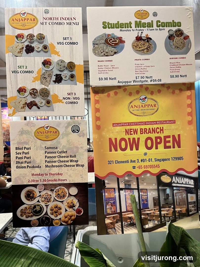 Anjappar Indian Restaurant Menus and Advertisement